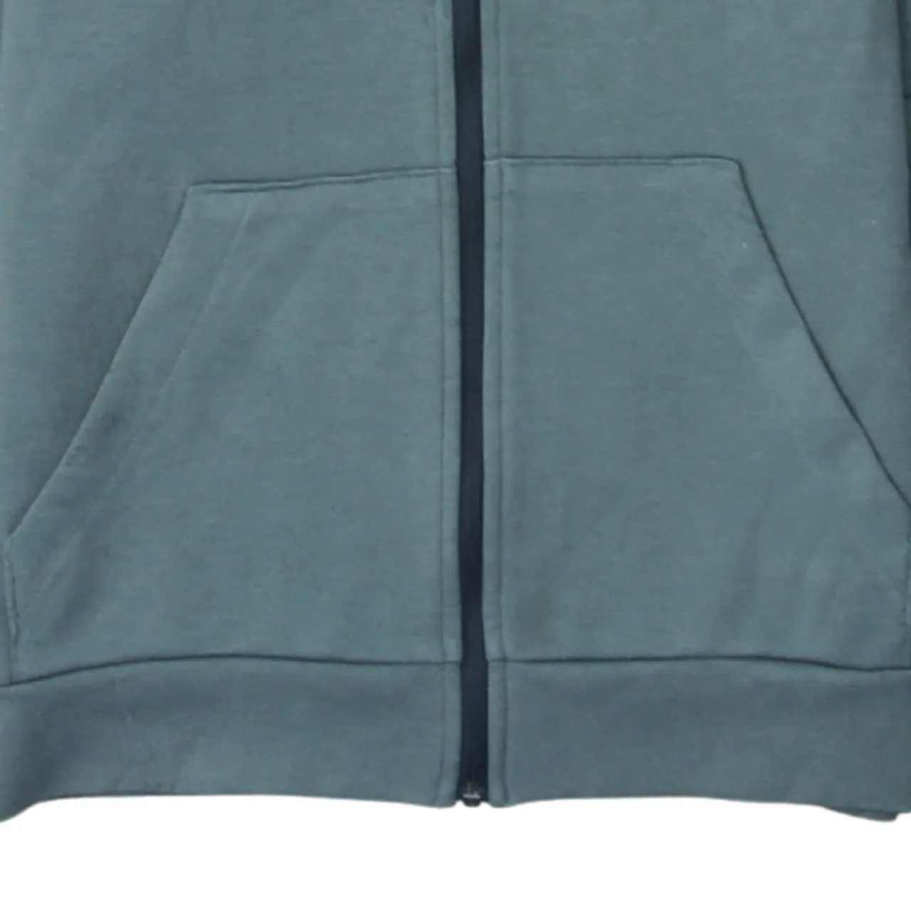Adidas Green Zip Hoodie Women’s Medium Embroidered Chest Logo Split Pocket Sweatshirt sold by Vintage Club product image thumbnail 4