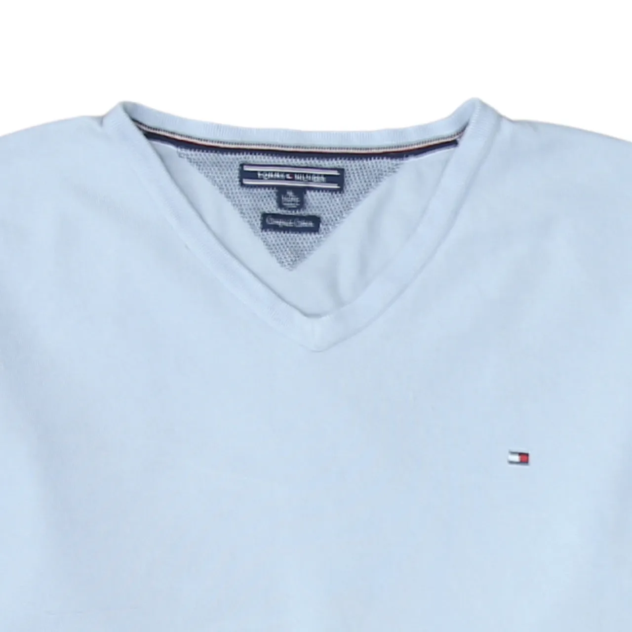 Tommy Hilfiger 90's Lightweight V Neck Sweatshirt XLarge Blue sold by Vintage Club product image thumbnail 3