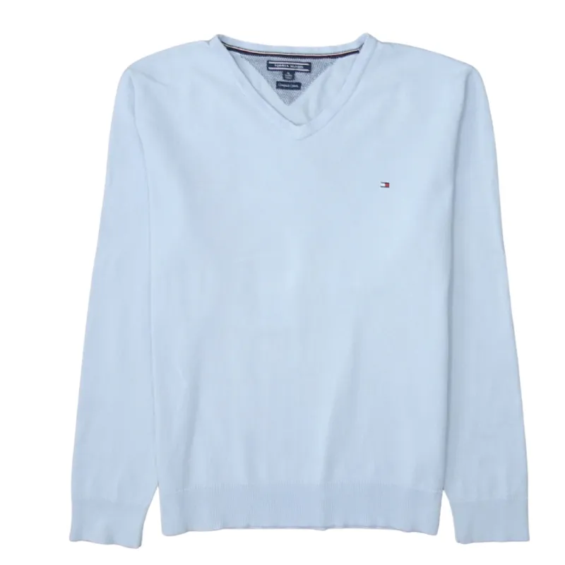 Tommy Hilfiger 90's Lightweight V Neck Sweatshirt XLarge Blue made by Tommy Hilfiger