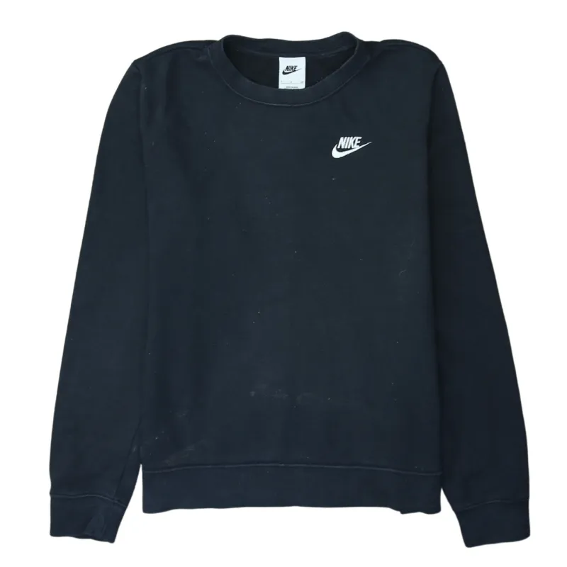 Nike 90's Swoosh Crew Neck Sweatshirt Small Black sold by Vintage Club