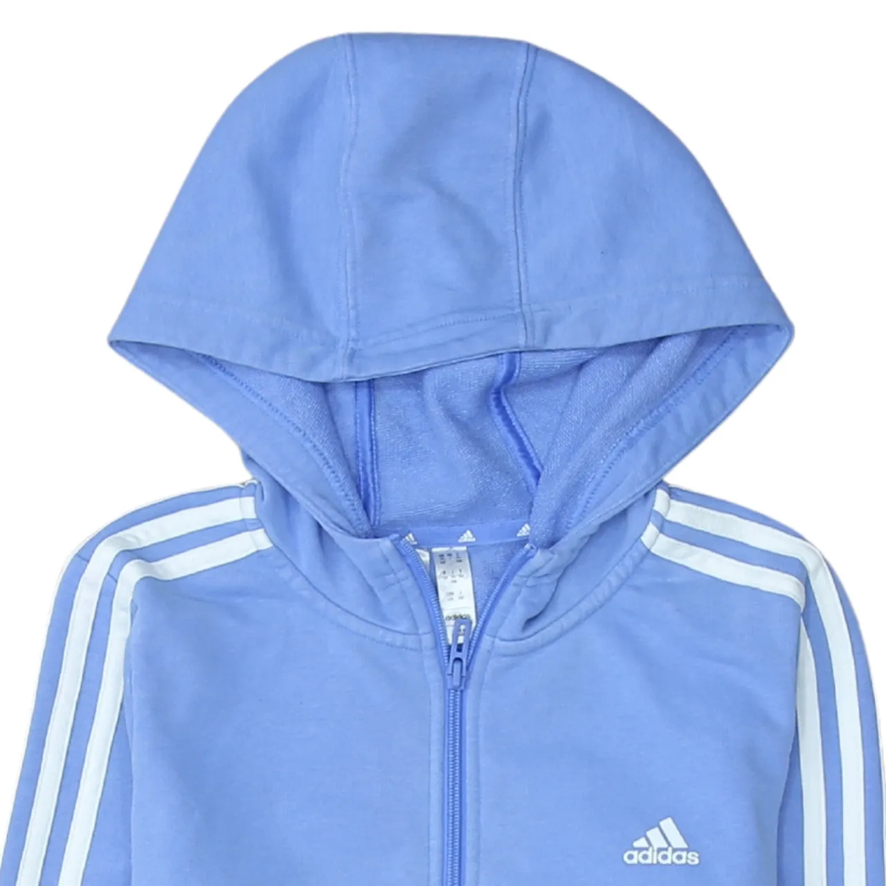 Adidas 90's Striped Sleeve Full Zip Up Hoodie Large Blue sold by Vintage Club product image thumbnail 3