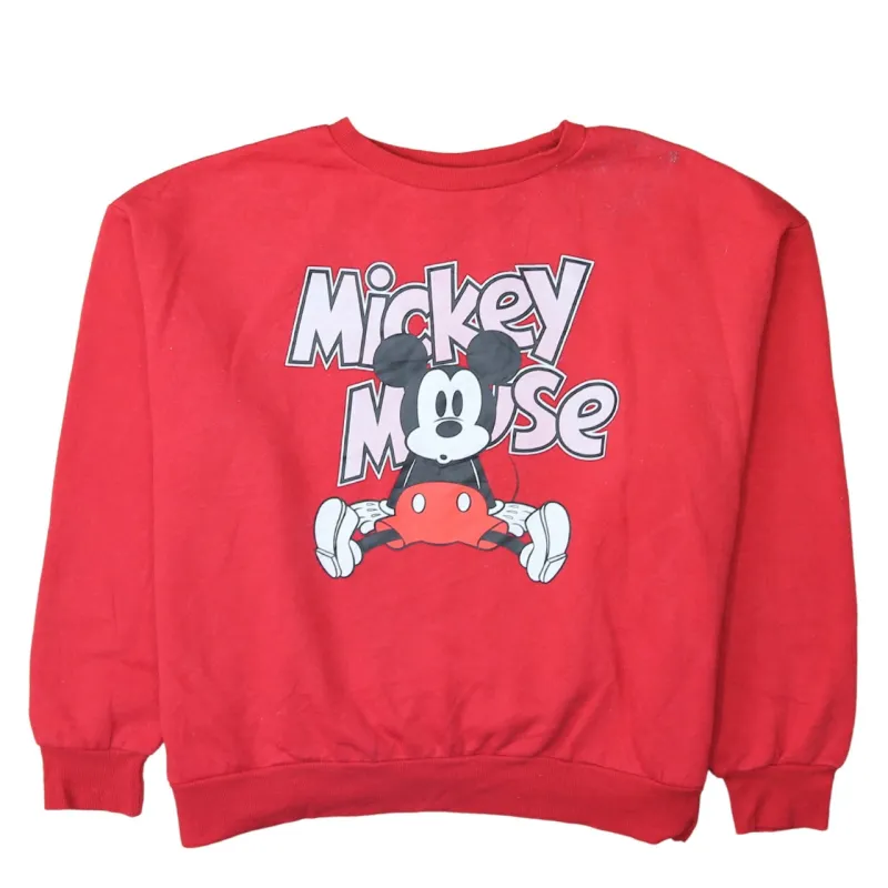 Disney 90's Mickey Mouse Crew Neck Sweatshirt XLarge Red sold by Vintage Club