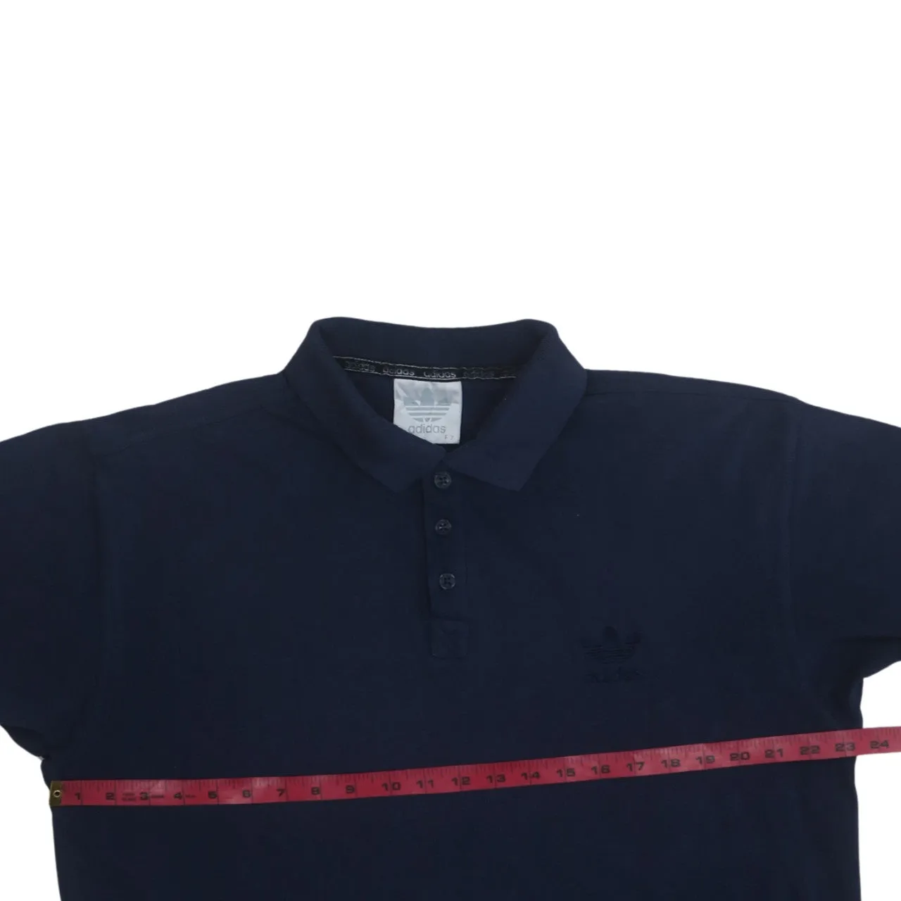 Adidas 90's Short Sleeves Quarter Button Polo Shirt XLarge Navy Blue sold by Vintage Club product image thumbnail 5