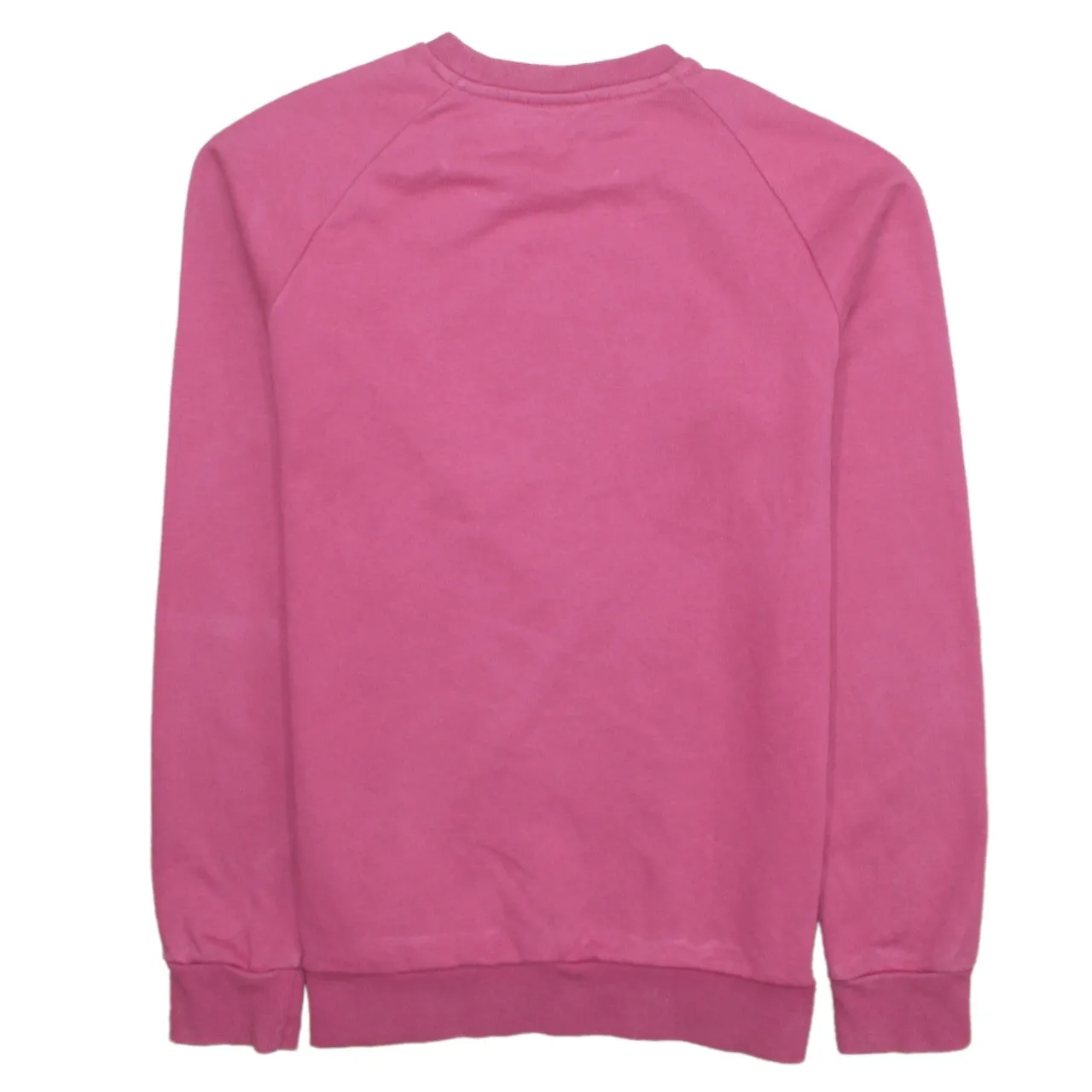 Adidas Pink Sweatshirt Women's Large Printed Logo Crewneck Pullover Fleece Top sold by Vintage Club product image thumbnail 2