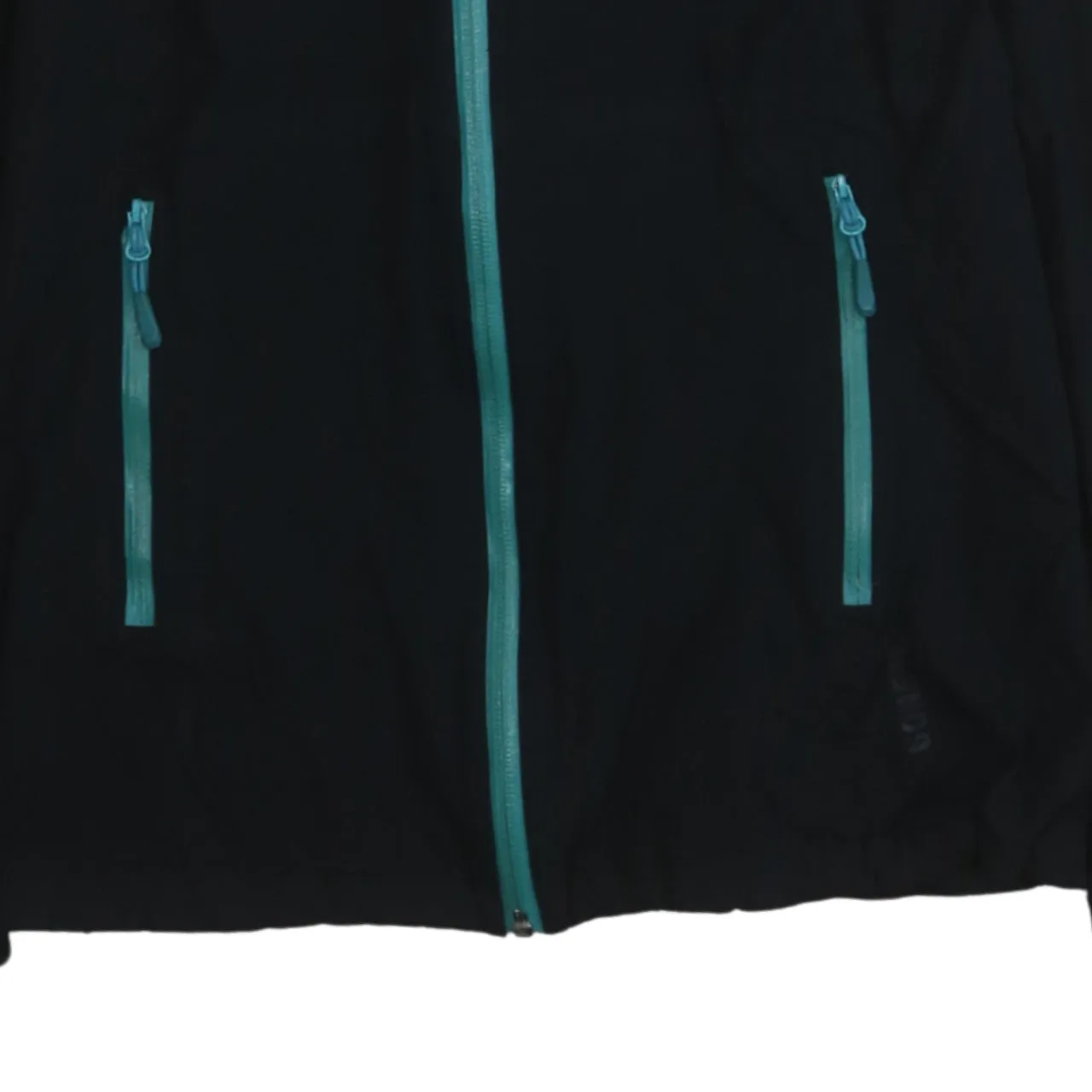 Mammut Black Softshell Jacket Women's XSmall Hooded Full Zip Turquoise Zip Pockets Outdoor Coat sold by Vintage Club product image thumbnail 4
