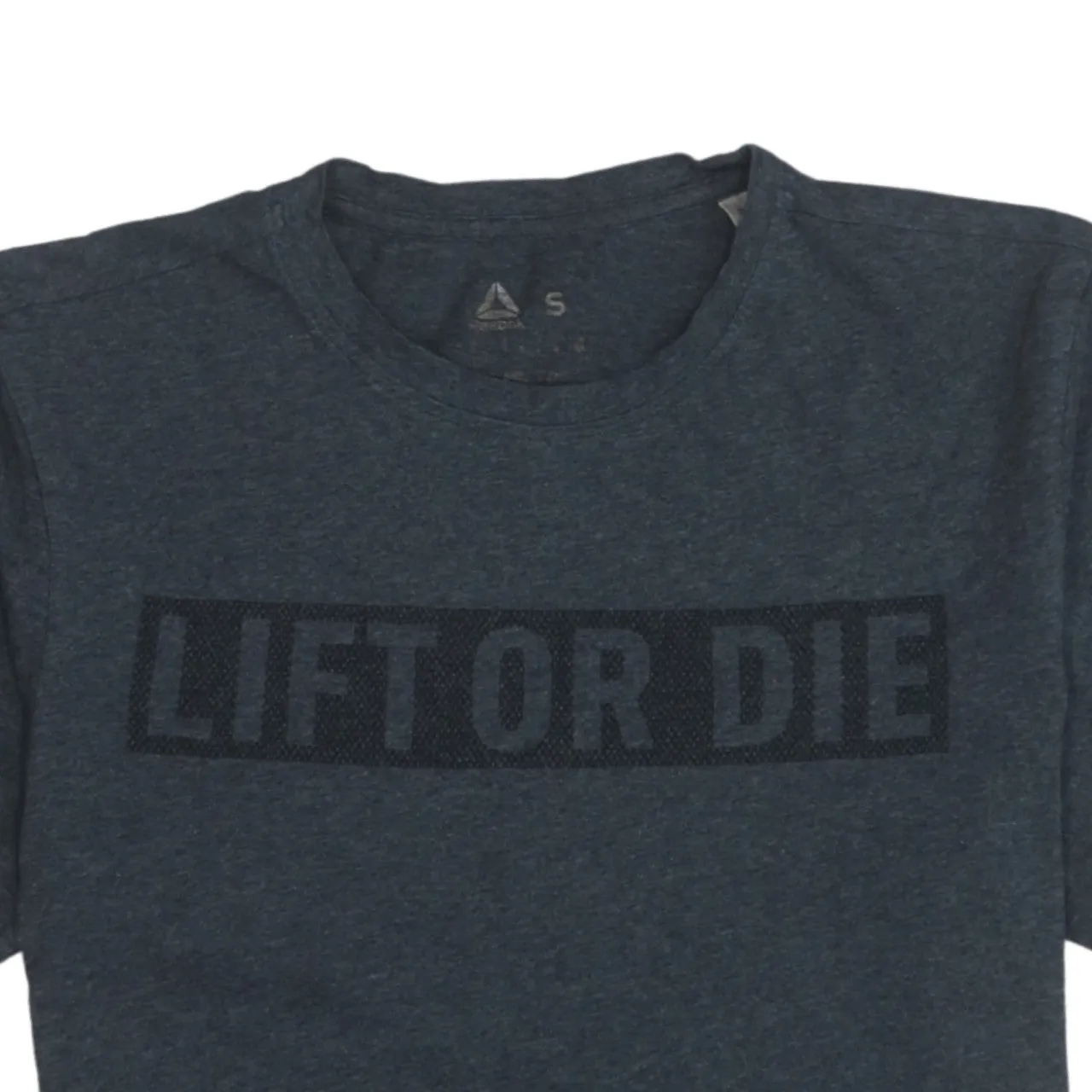 Reebok Dark Charcoal T Shirt Men's Small Lift Or Die Printed Logo Gym Tee sold by Vintage Club product image thumbnail 3