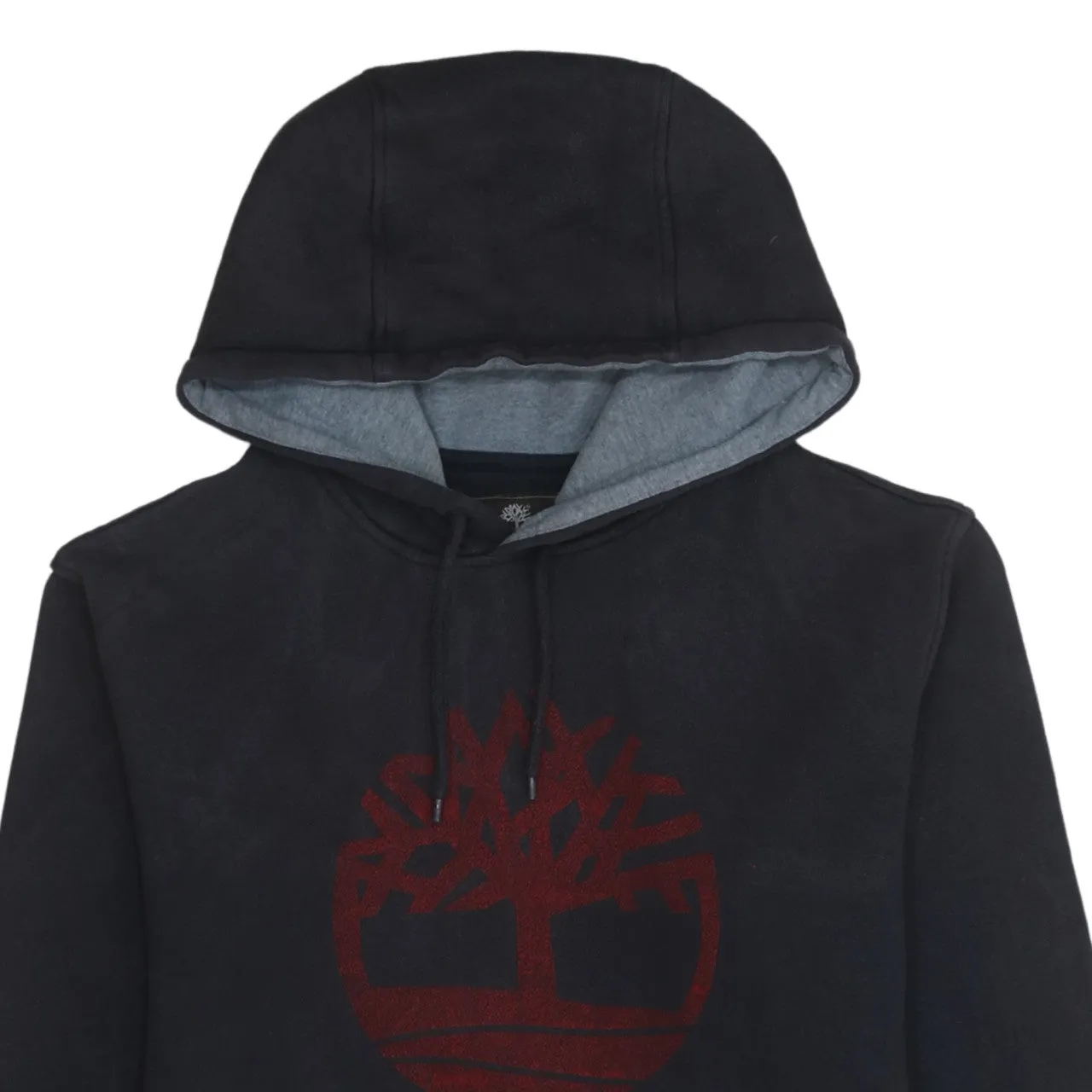 Timberland Black Hoodie Men’s Medium Red Tree Logo Pullover Kangaroo Pocket Sweatshirt sold by Vintage Club product image thumbnail 3