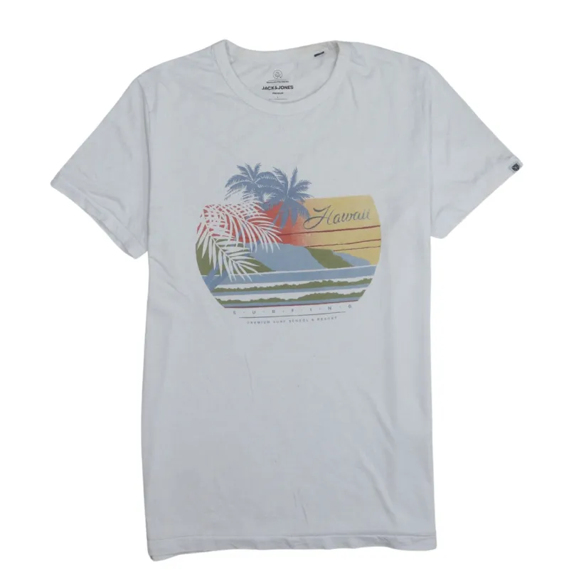 Jack&Jones 90's Short Sleeves Crew Neck T Shirt Large White made by Jack & Jones