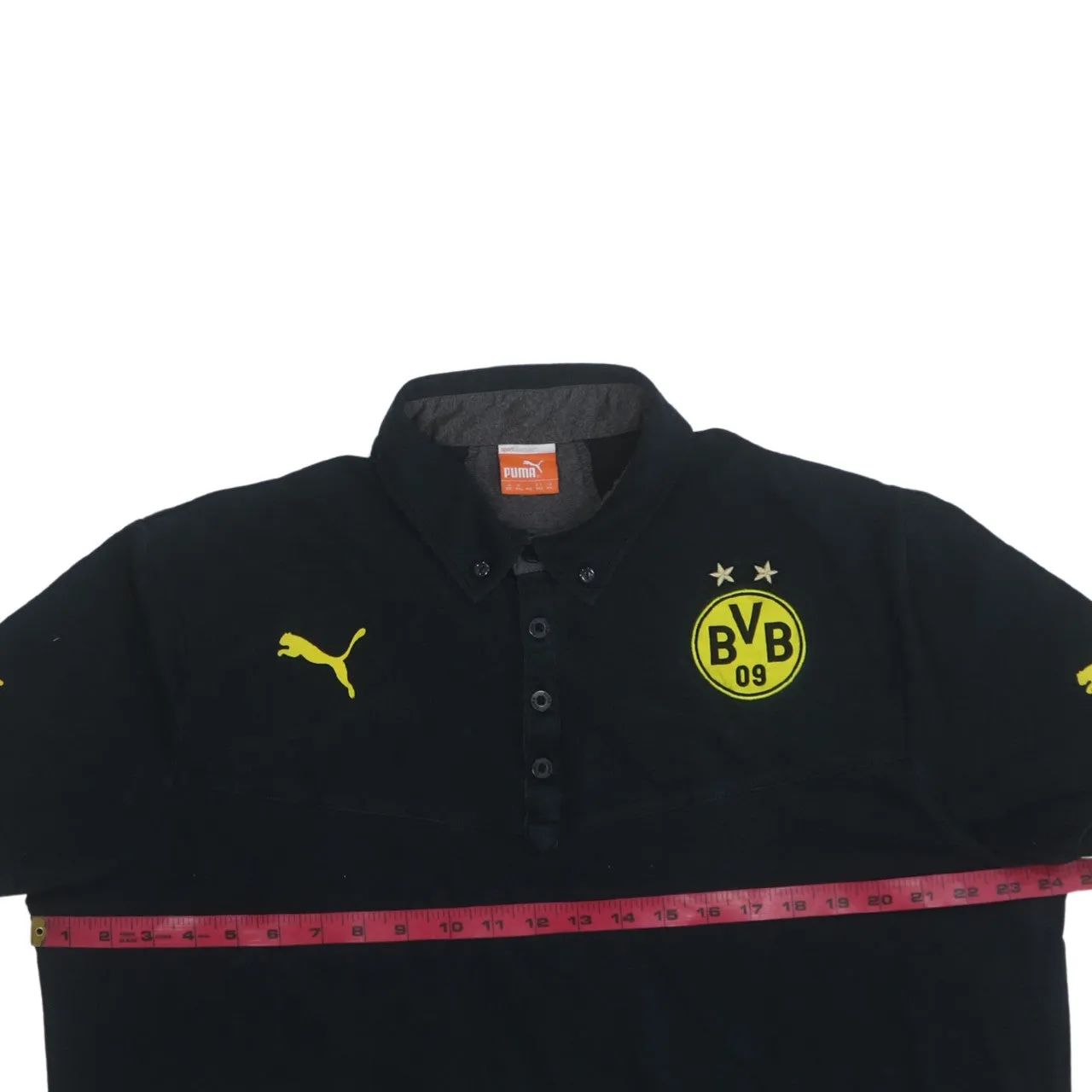 Puma 90's Short Sleeves Quarter Button Polo Shirt XXLarge (2XL) Black sold by Vintage Club product image thumbnail 5