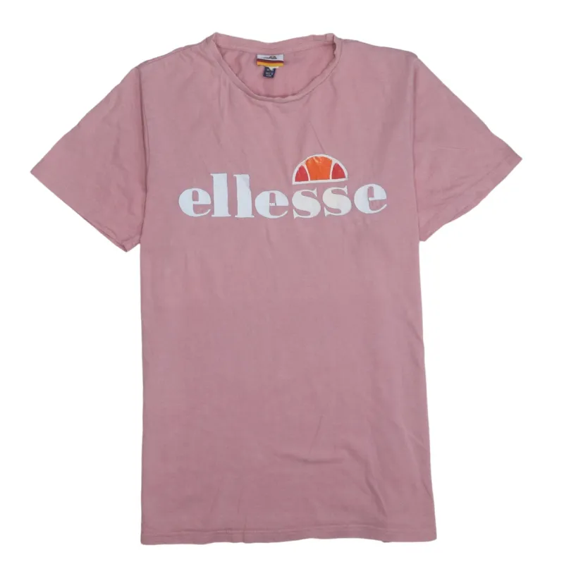Ellesse 90's Short Sleeves Crew Neck T Shirt Small  Pink sold by Vintage Club