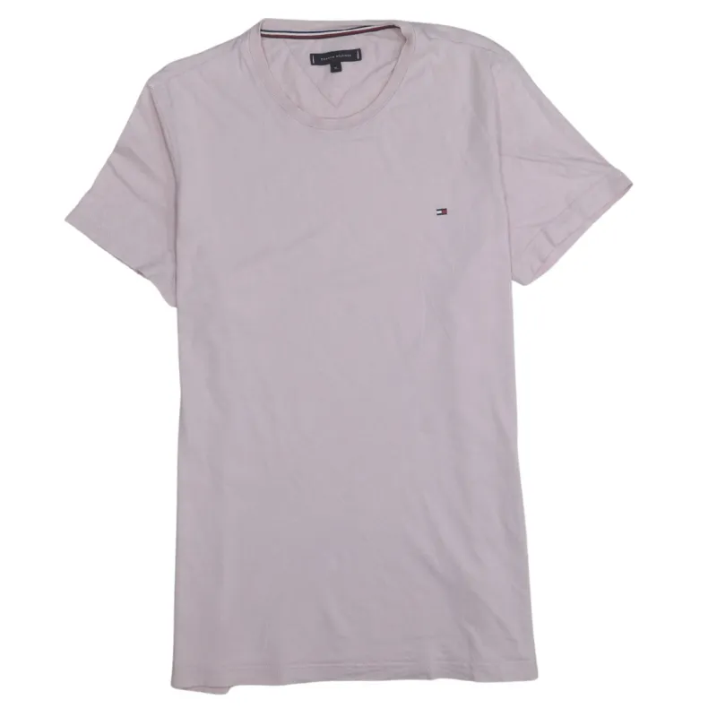 Tommy Hilfiger Light Pink T Shirt Women’s XLarge Small Flag Logo Crewneck Top sold by Vintage Club