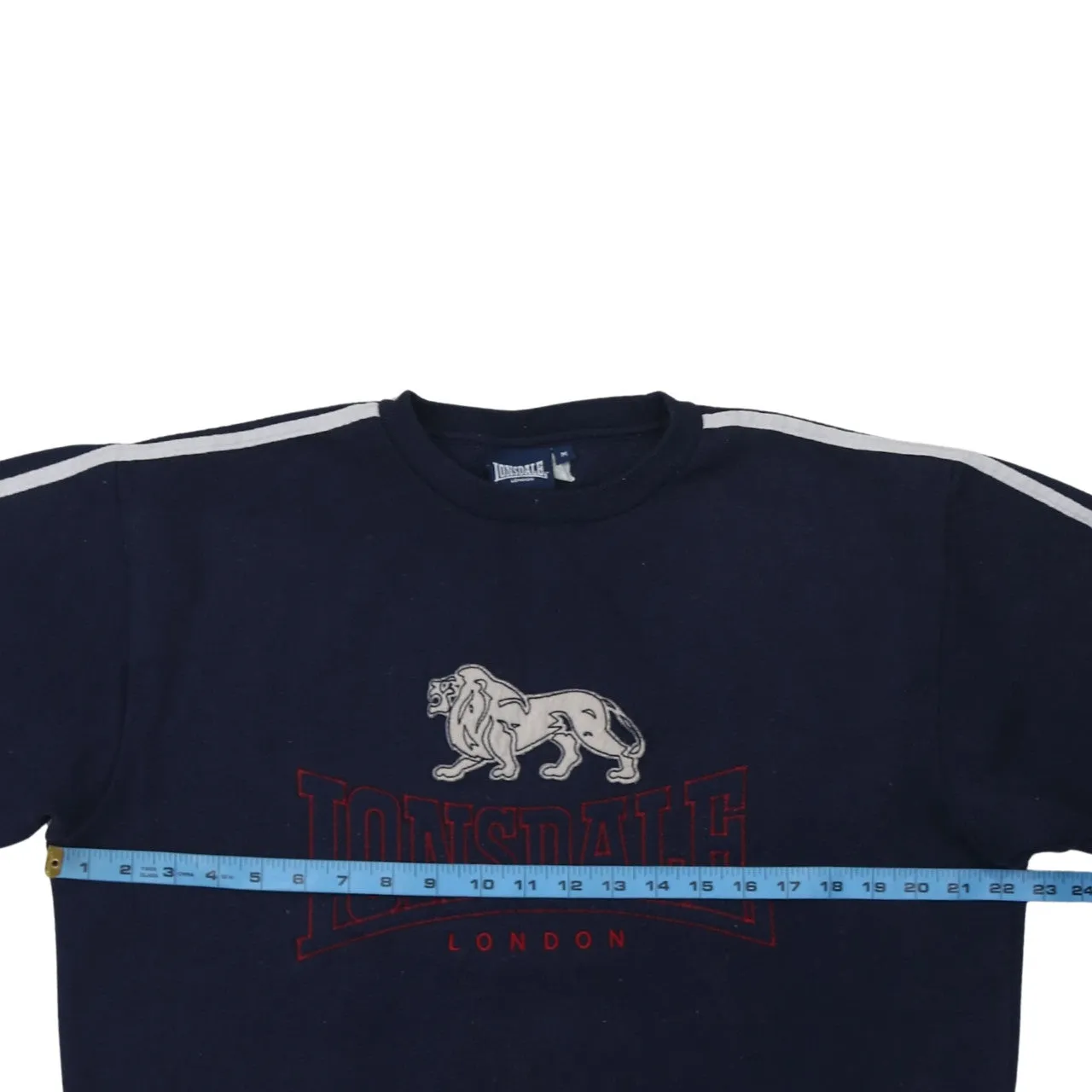 Lonsdale 90's Spellout Crew Neck Sweatshirt Medium Navy Blue sold by Vintage Club product image thumbnail 5