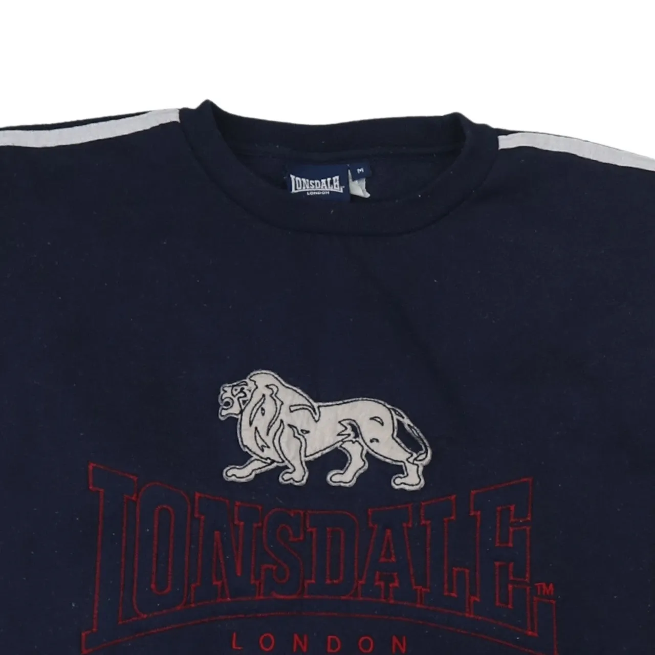 Lonsdale 90's Spellout Crew Neck Sweatshirt Medium Navy Blue sold by Vintage Club product image thumbnail 3