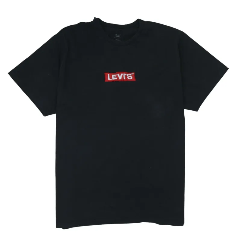 Levi's Black T Shirt Women's XXLarge Box Tab Logo Printed Chest Casual Tee Top sold by Vintage Club
