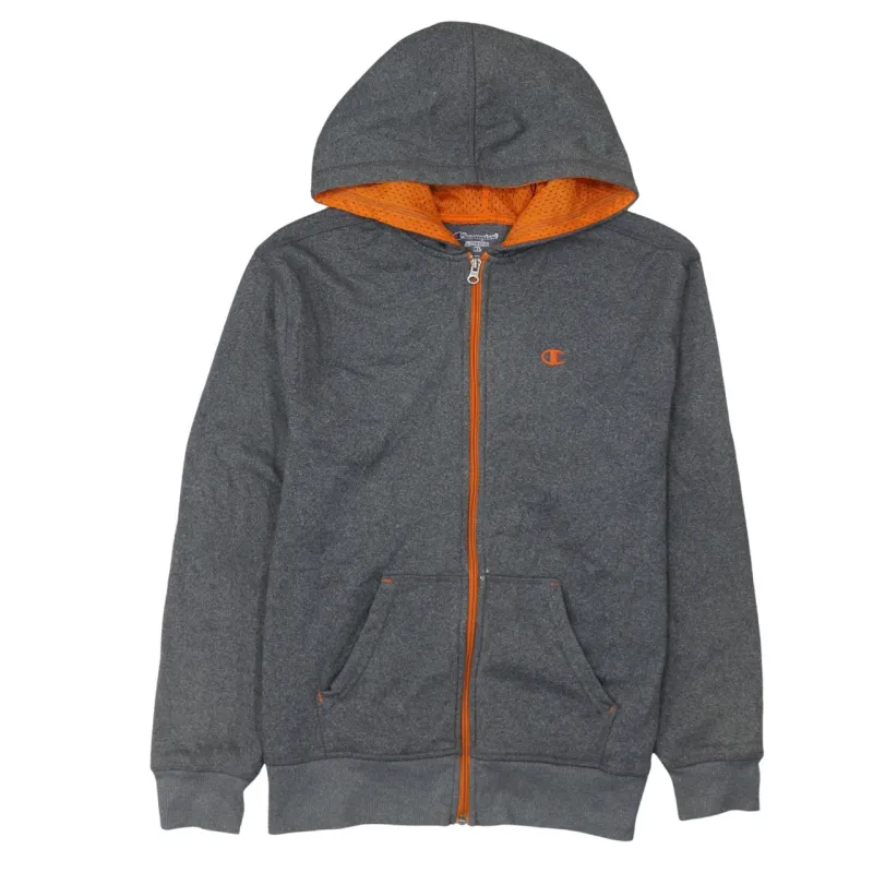 Champion 90's Drawstring Pockets Full Zip Up Hoodie XLarge Grey sold by Vintage Club