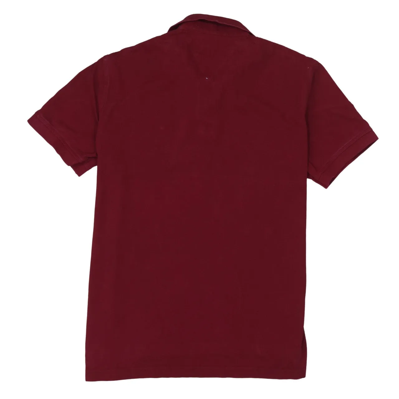 Tommy Hilfiger Burgundy Red Polo Shirt Women’s XLarge Embroidered Flag Logo Contrast Collar sold by Vintage Club product image thumbnail 2