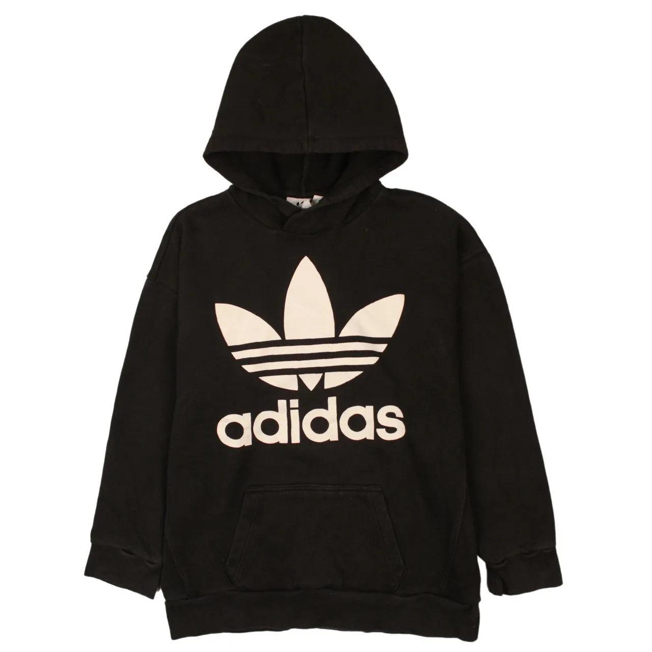 Adidas Vintage 90's Spellout Hoodie Black XS Mens Retro Pullover sold by Vintage Club
