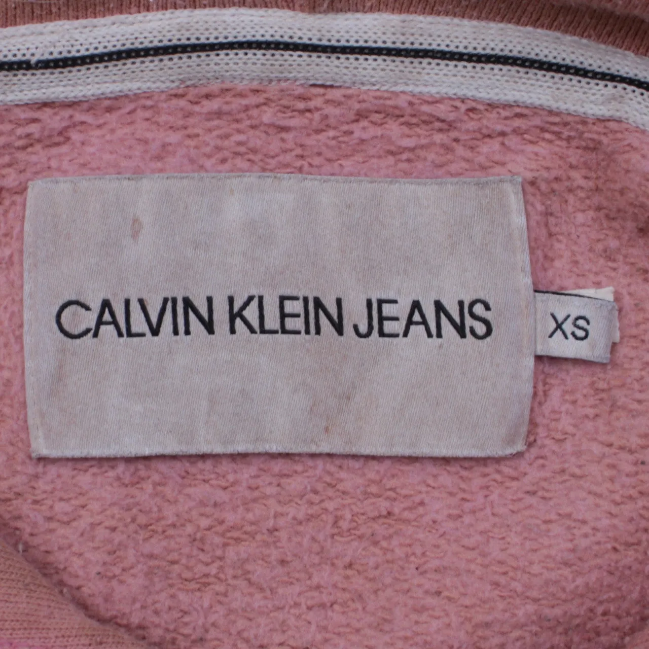 Calvin Klein Pink Hoodie Men's XSmall Embroidered CK Logo Drawstring Hood Pullover Sweatshirt sold by Vintage Club product image thumbnail 4