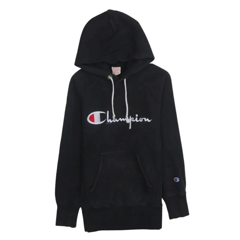 Champion 90's Spellout Pullover Hoodie Small Black sold by Vintage Club