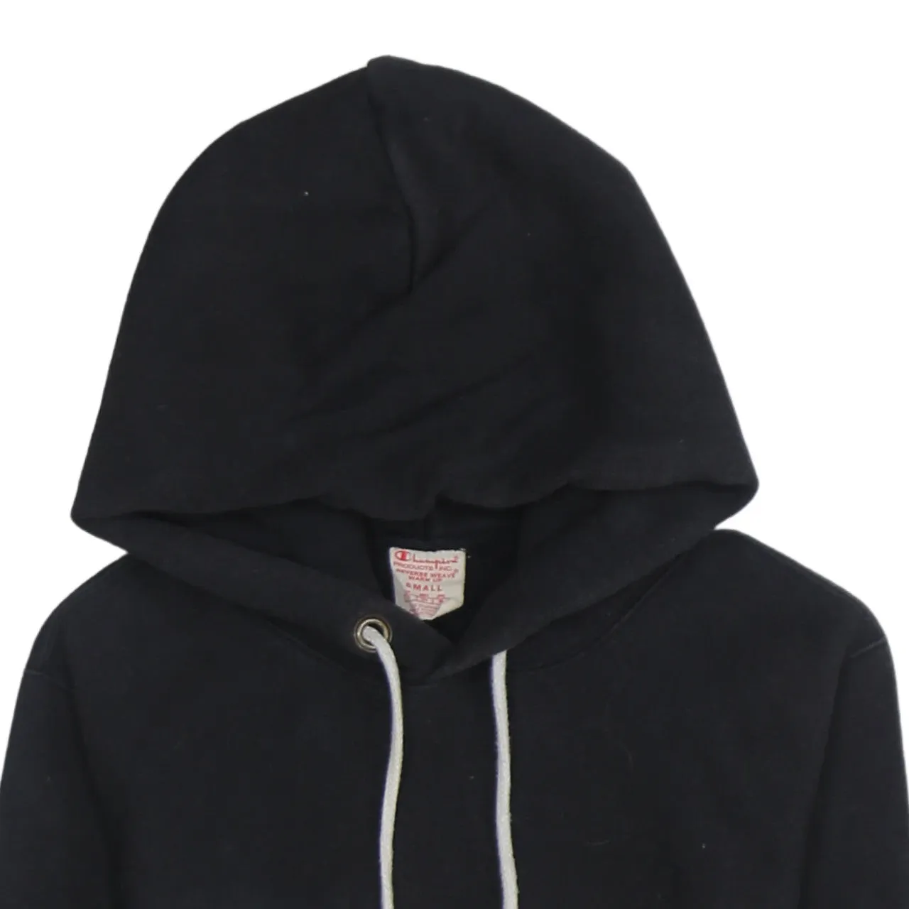 Champion Black Hoodie Women’s Small Embroidered Script Logo Front Pocket Fleece Pullover sold by Vintage Club product image thumbnail 3
