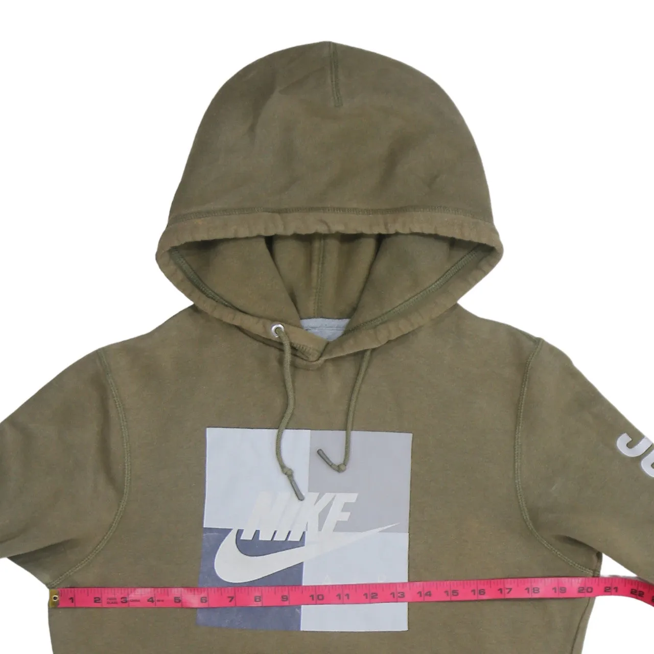 Nike 90's Center Middle Swoosh Pullover Hoodie Small Khaki Green sold by Vintage Club product image thumbnail 5