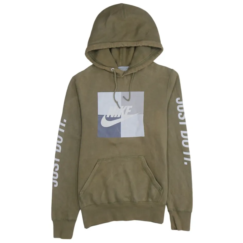 Nike 90's Center Middle Swoosh Pullover Hoodie Small Khaki Green sold by Vintage Club