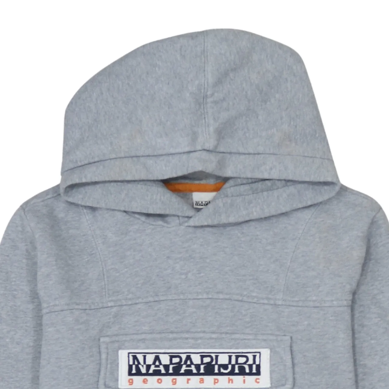 Napapijri 90's Spellout Pullover Hoodie Small Grey sold by Vintage Club product image thumbnail 3