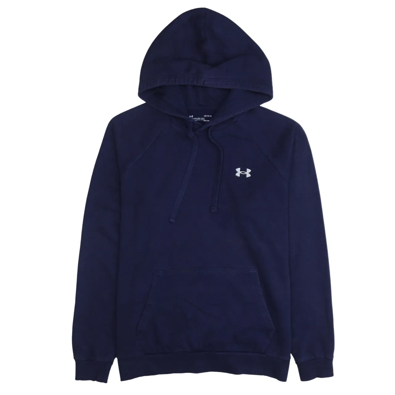 Under Armour 90's Drawstring Pockets Pullover Hoodie Large Navy Blue sold by Vintage Club