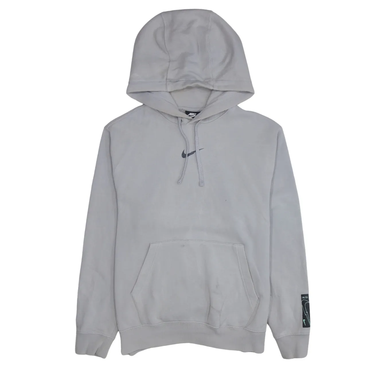 Nike 90's Center Middle Swoosh Pullover Hoodie Small Grey sold by Vintage Club