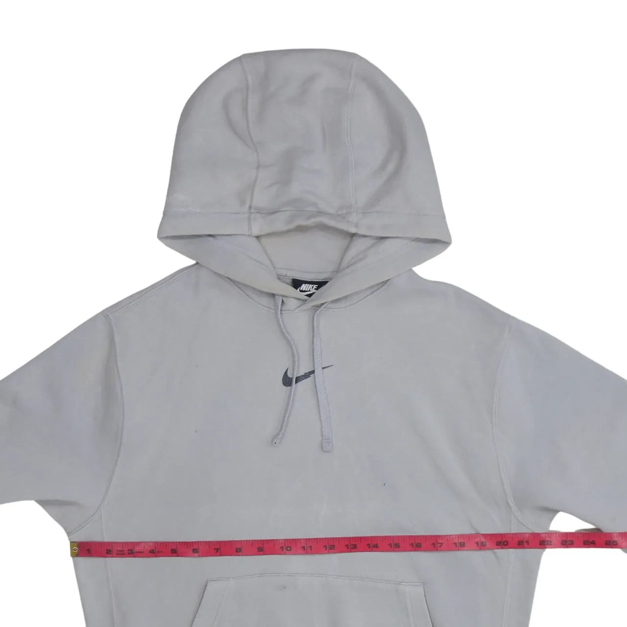Nike 90's Center Middle Swoosh Pullover Hoodie Small Grey sold by Vintage Club product image thumbnail 5