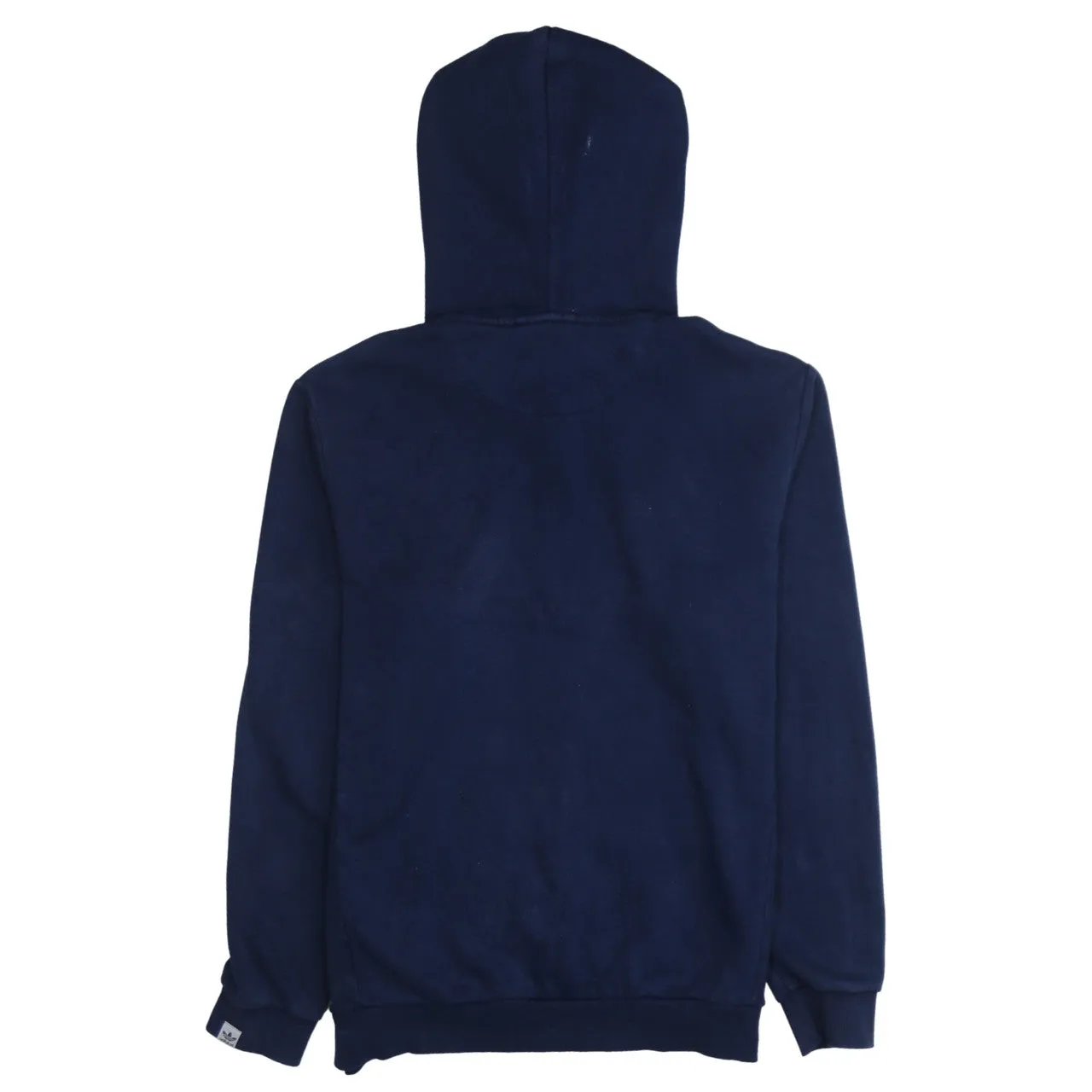 Adidas 90's Drawstring Pockets Full Zip Up Hoodie Large Navy Blue sold by Vintage Club product image thumbnail 2