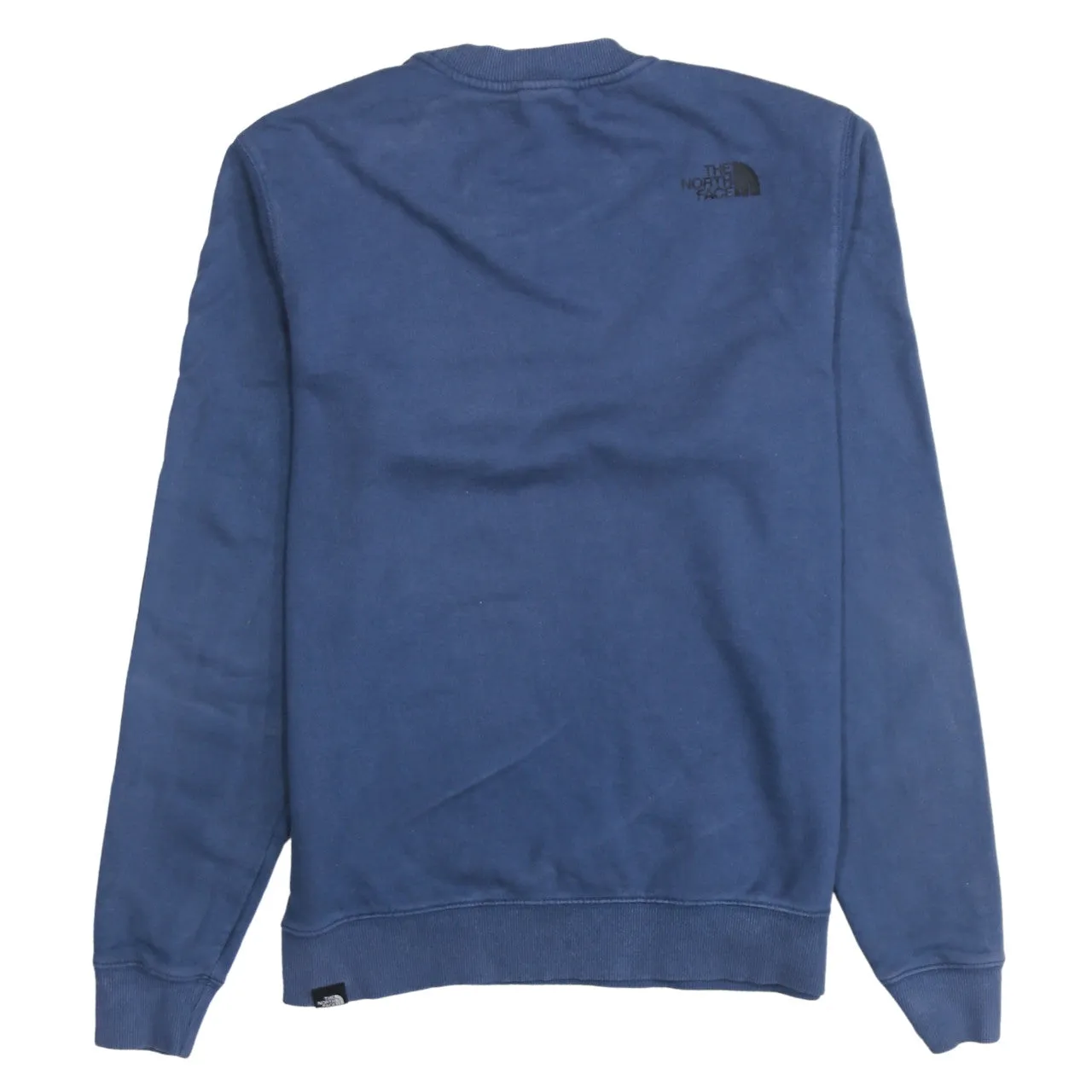 The North Face Blue Sweatshirt Men's Small Yellow Box Printed Logo Crewneck Pullover sold by Vintage Club product image thumbnail 2