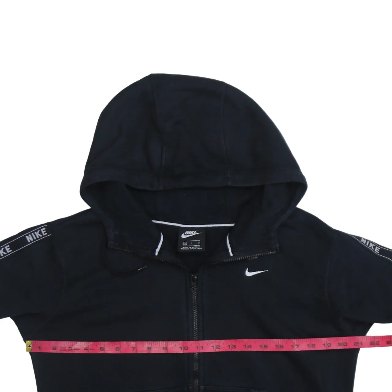 Nike 90's Swoosh Full Zip Up Hoodie Small Black sold by Vintage Club product image thumbnail 5