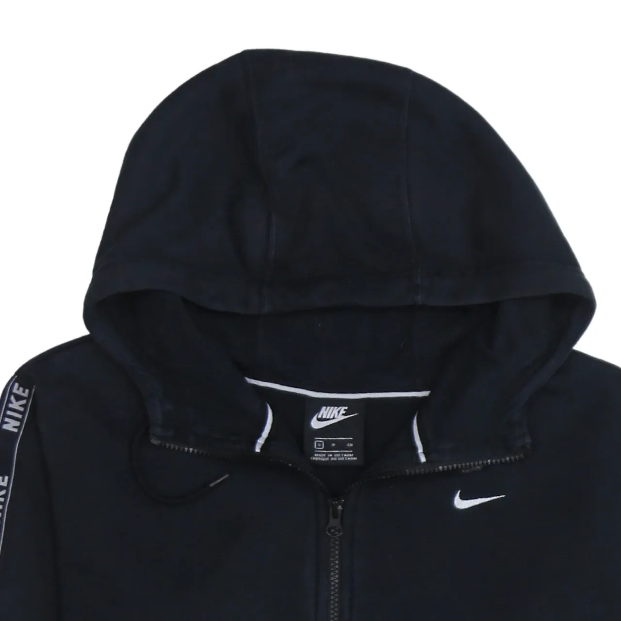 Nike 90's Swoosh Full Zip Up Hoodie Small Black sold by Vintage Club product image thumbnail 3