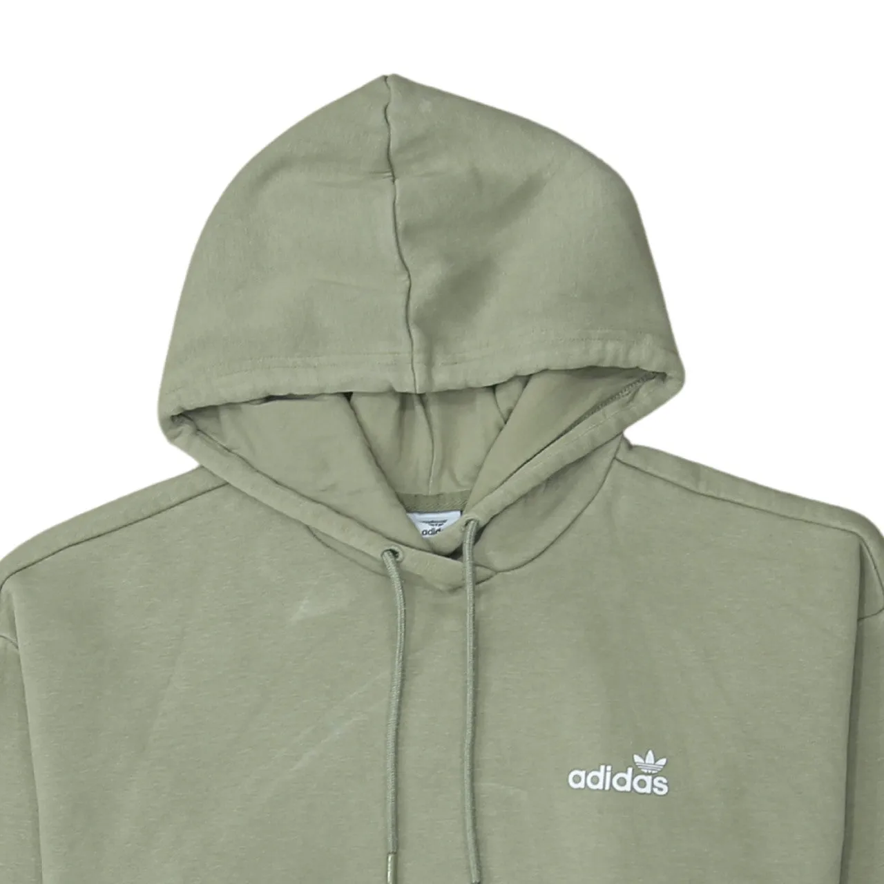 Adidas 90's Drawstring Pockets Pullover Hoodie Medium Green sold by Vintage Club product image thumbnail 3