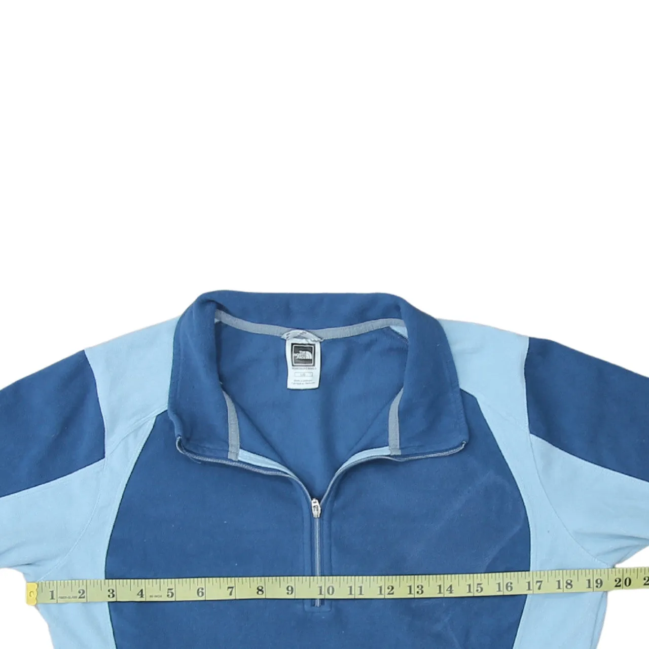 The North Face Blue Fleece Jumper Women’s Large Quarter Zip Embroidered Logo Pullover Top sold by Vintage Club product image thumbnail 5