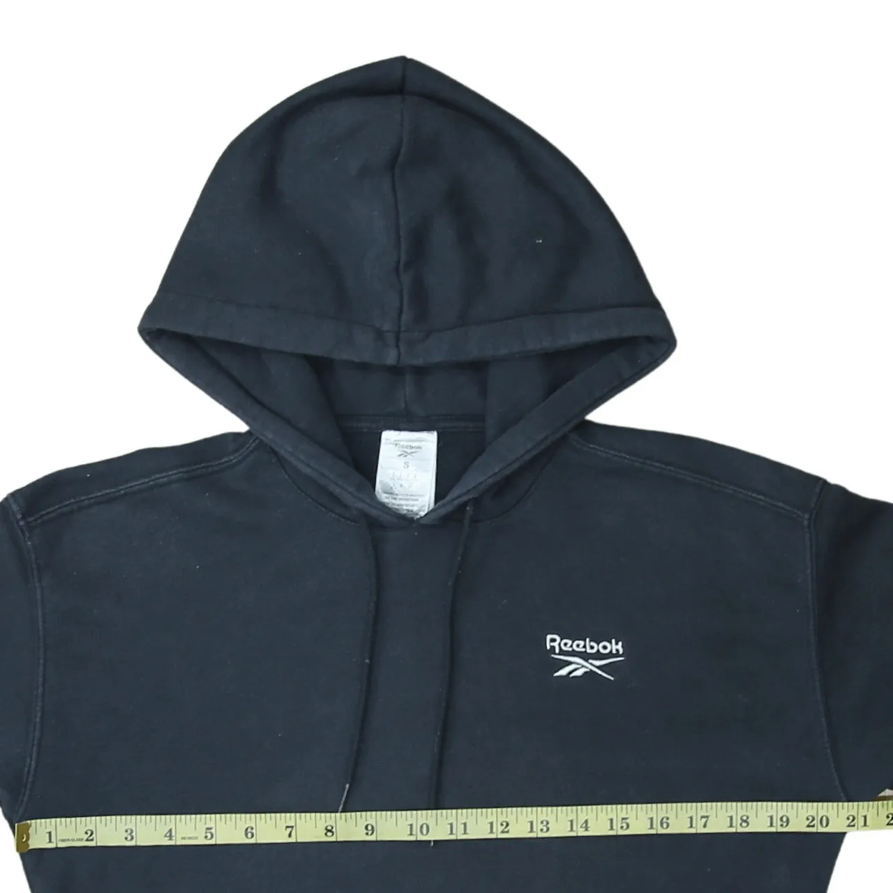 Reebok 90's Drawstring Pockets Pullover Hoodie Small Black sold by Vintage Club product image thumbnail 5