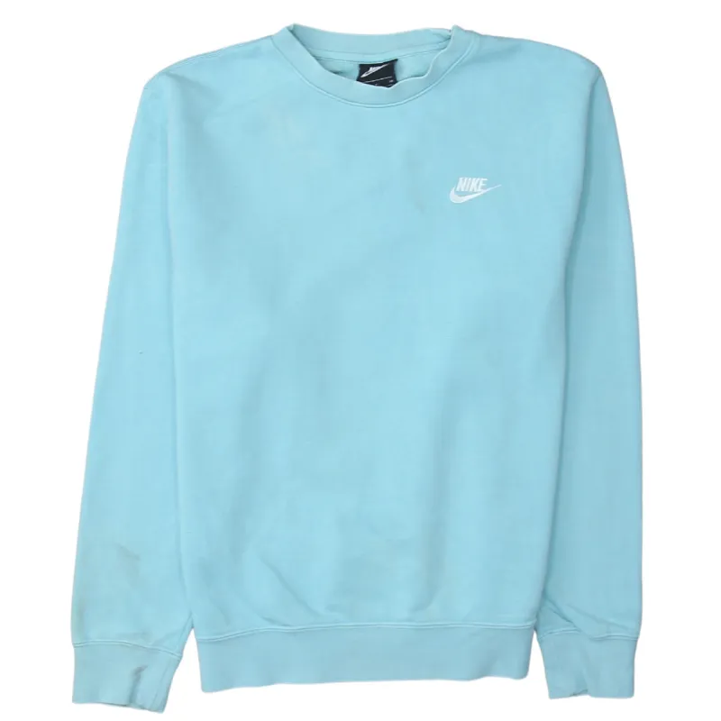 Nike 90's Swoosh Crew Neck Sweatshirt Small Blue sold by Vintage Club