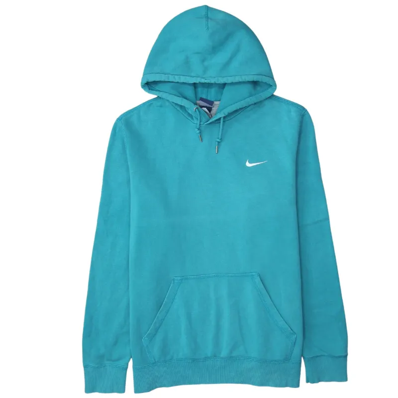 Nike 90's Swoosh Pullover Hoodie Large Blue sold by Vintage Club