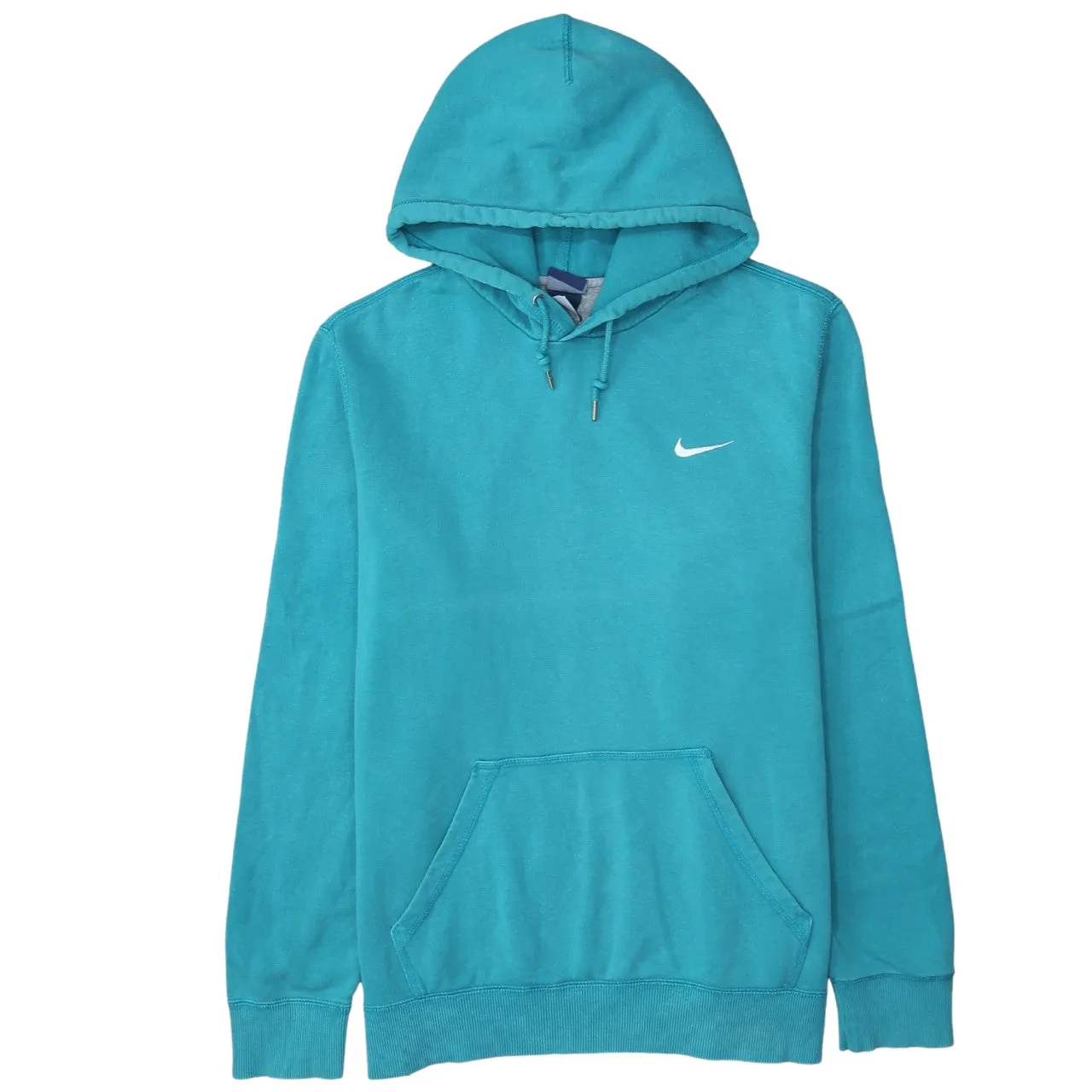 Nike 90's Swoosh Pullover Hoodie Large Blue sold by Vintage Club
