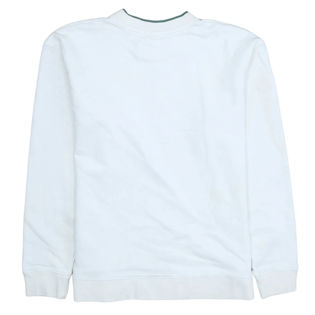 Diesel White Sweatshirt Men's Small Embroidered Chest Logo Crewneck Pullover Fleece Top sold by Vintage Club product image thumbnail 2