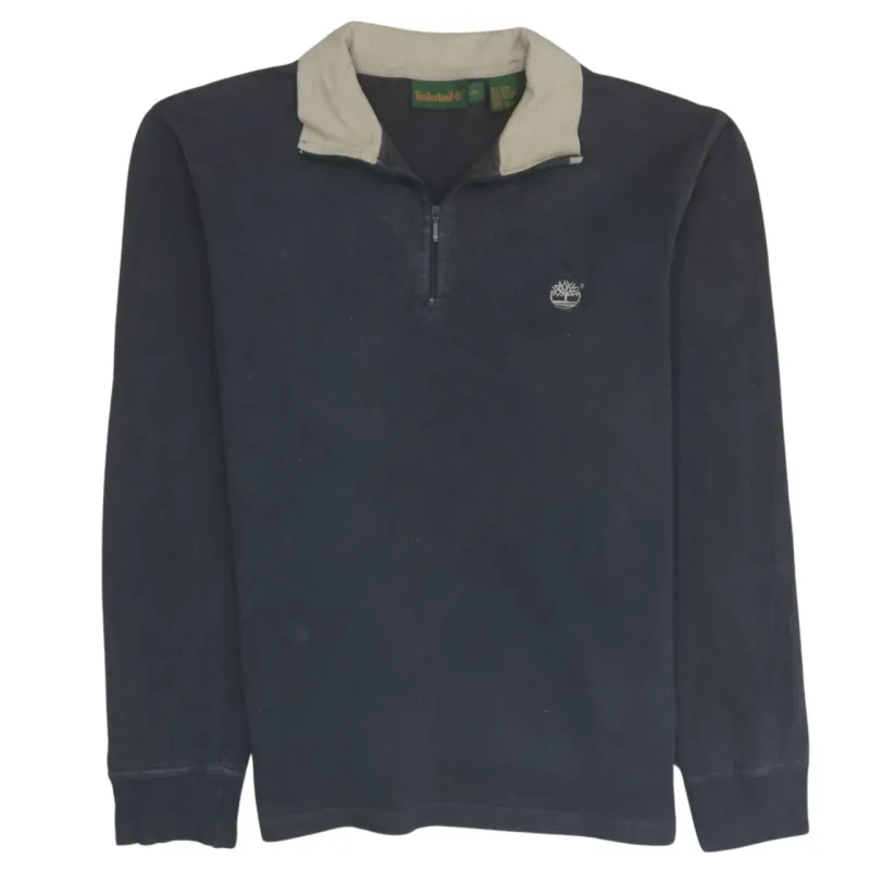 Timberland 90's Lightweight Quarter Zip Sweatshirt Large Brown made by Timberland