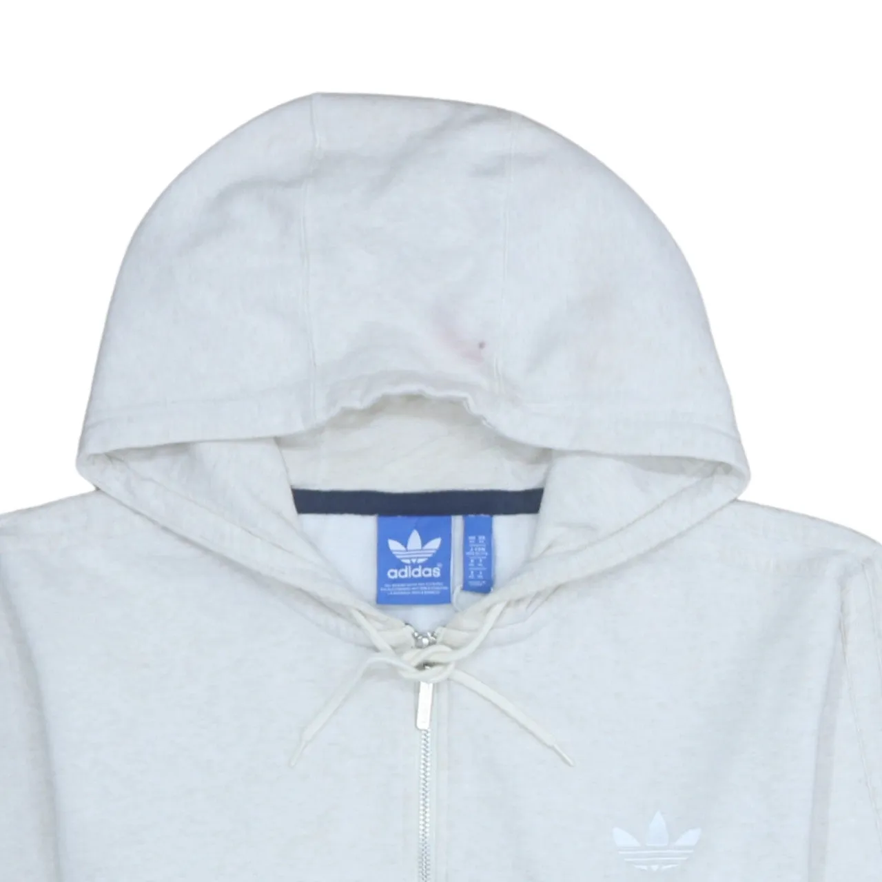 Adidas 90's Drawstring Pockets Full Zip Up Hoodie XLarge White sold by Vintage Club product image thumbnail 3