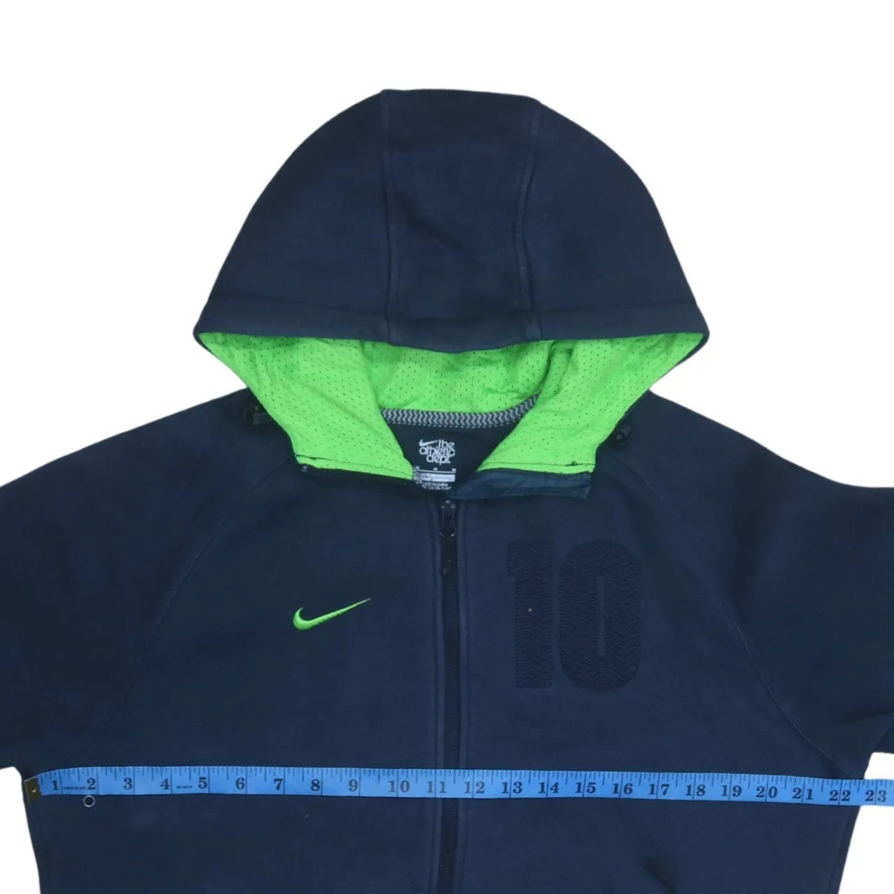 Nike 90's Swoosh Full Zip Up Hoodie Medium Navy Blue sold by Vintage Club product image thumbnail 5