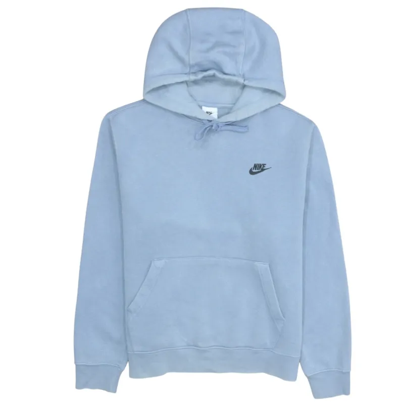 Nike 90's Swoosh Pullover Hoodie Medium Blue sold by Vintage Club