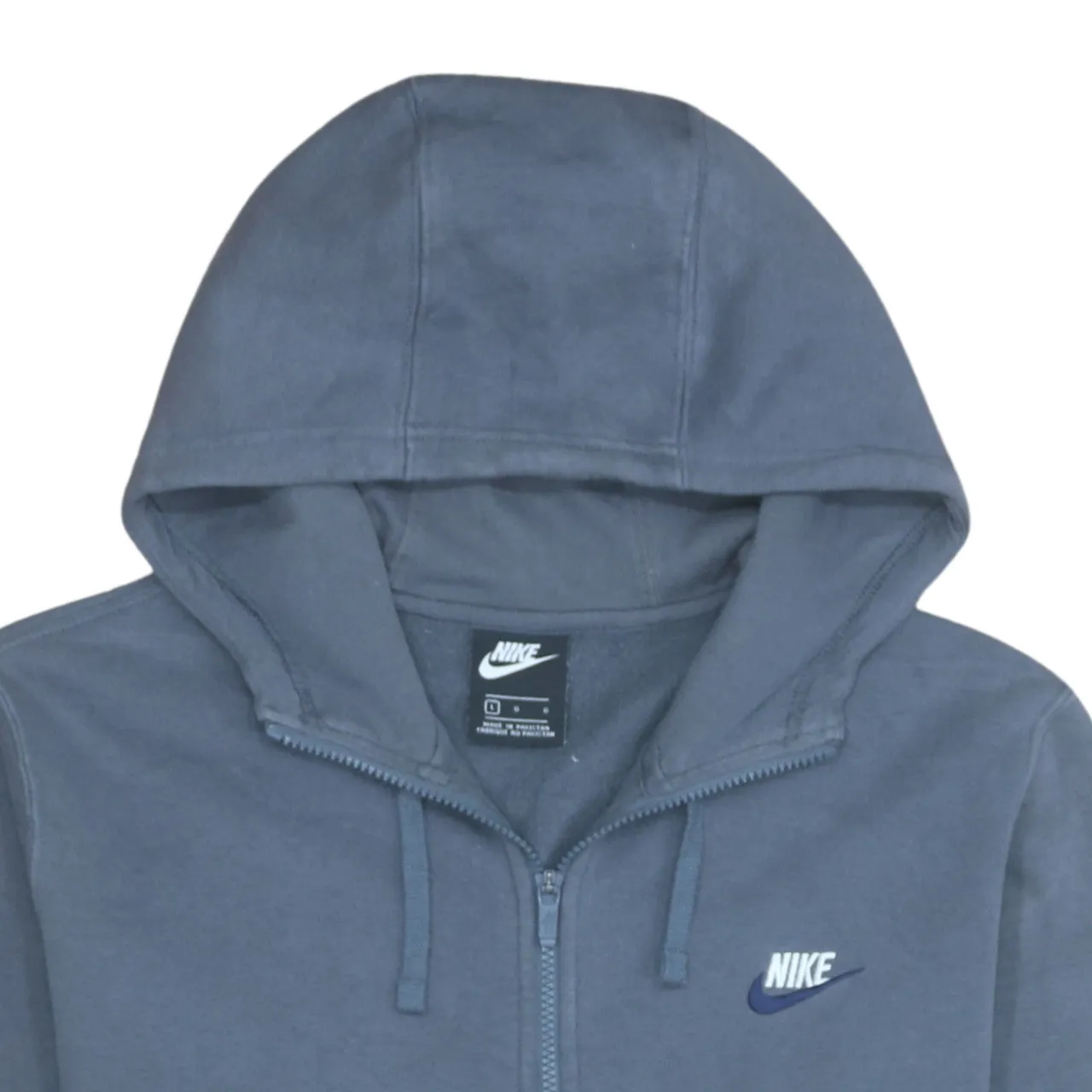 Nike 90's Swoosh Full Zip Up Hoodie Large Grey sold by Vintage Club product image thumbnail 3