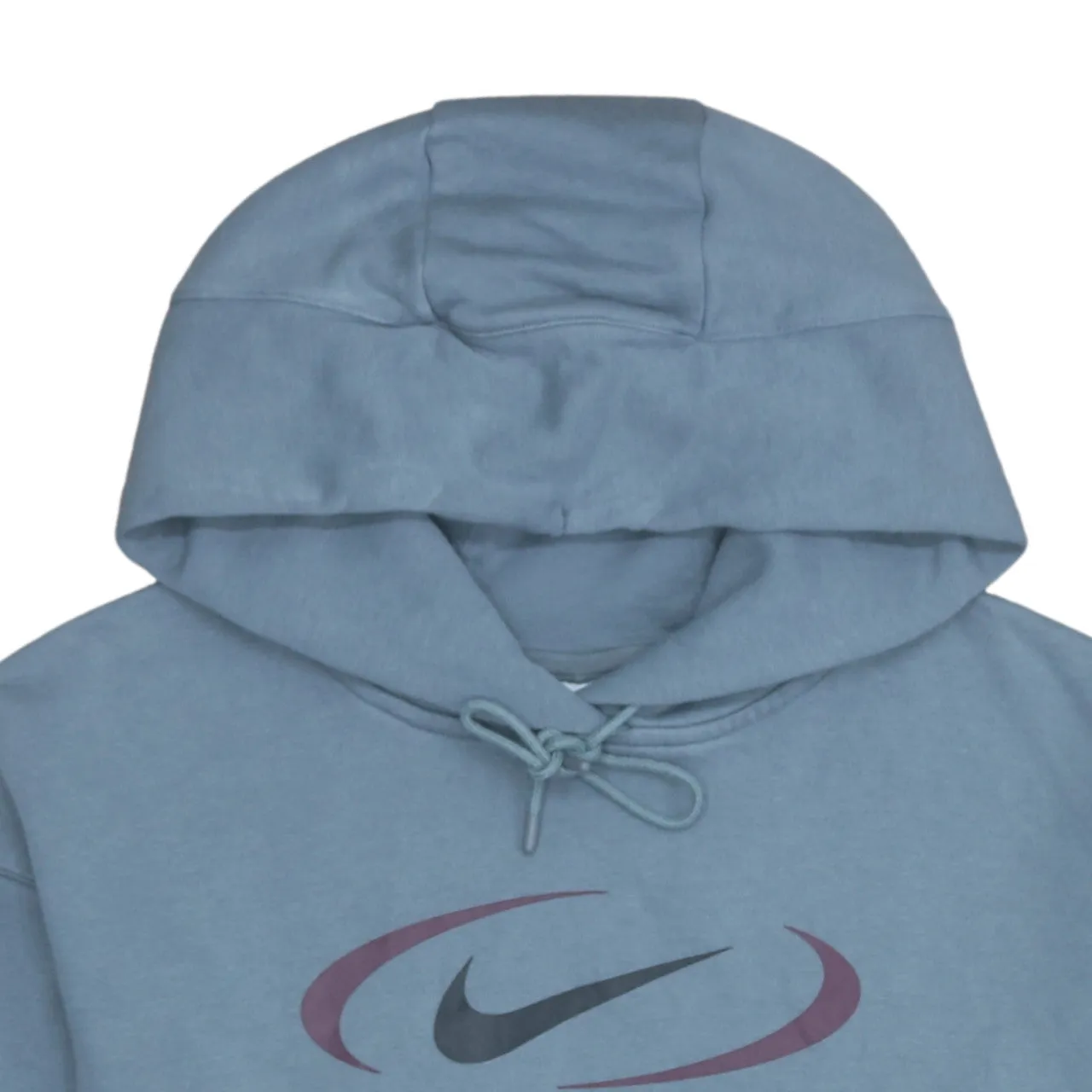 Nike 90's Center Middle Swoosh Pullover Hoodie Large Blue sold by Vintage Club product image thumbnail 3
