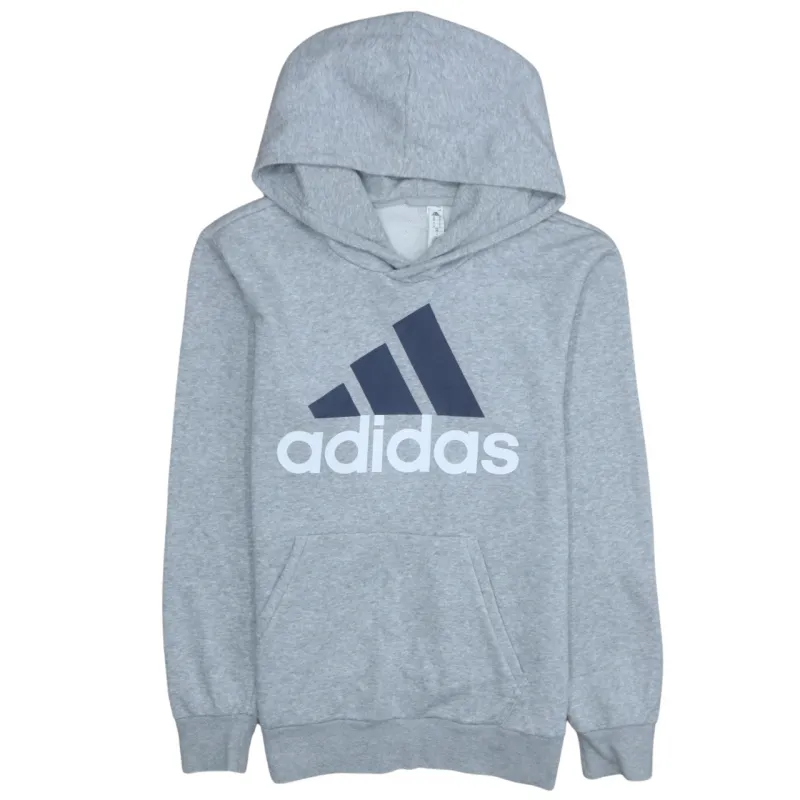Adidas 90's Spellout Pullover Hoodie Medium Grey sold by Vintage Club