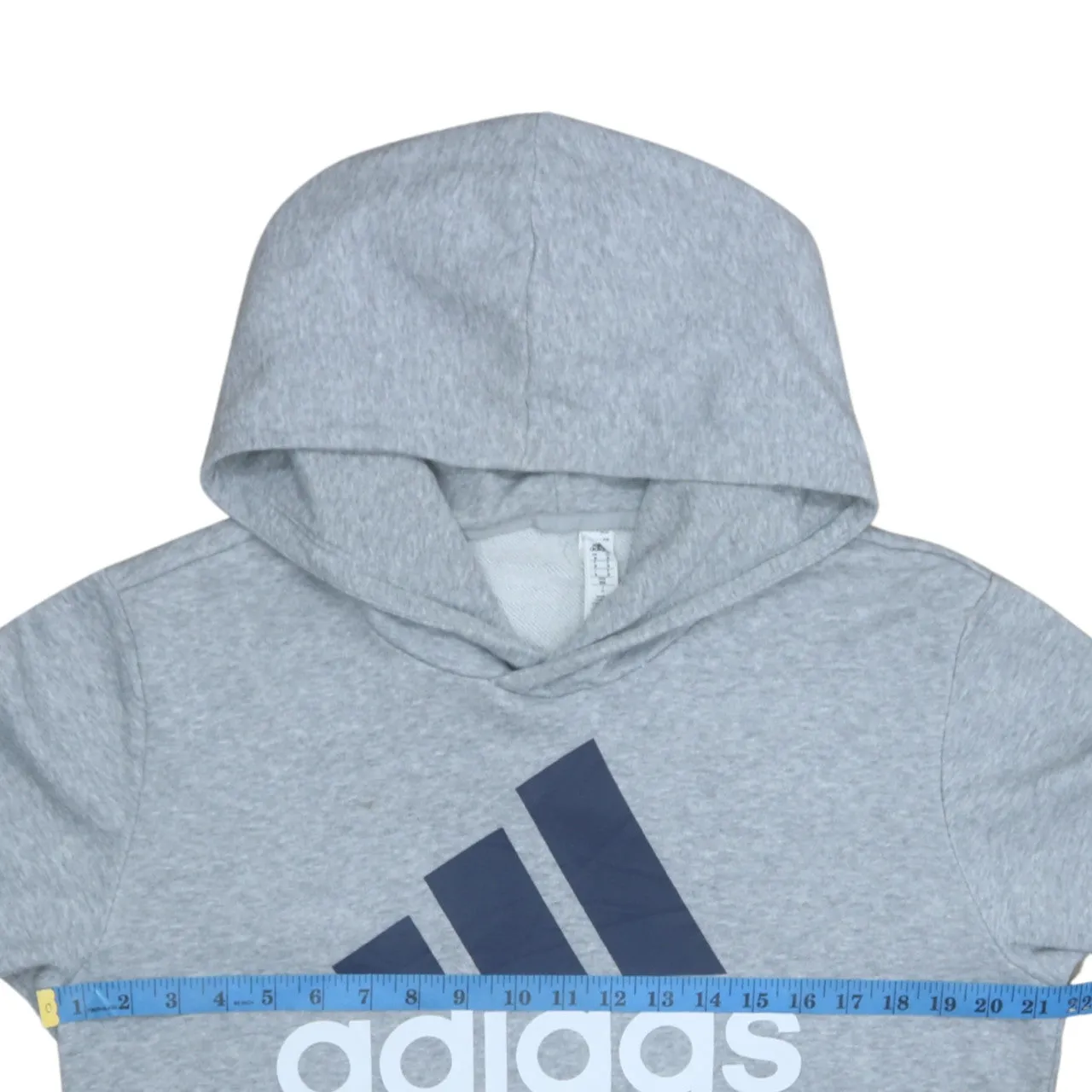 Adidas 90's Spellout Pullover Hoodie Medium Grey sold by Vintage Club product image thumbnail 5