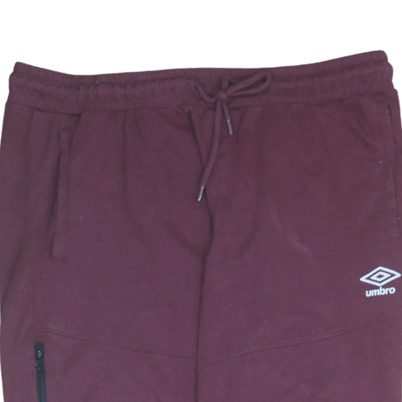 Umbro Burgundy Red Joggers Men’s Large Logo Zip Pocket Elastic Cuff Sweatpants sold by Vintage Club product image thumbnail 3